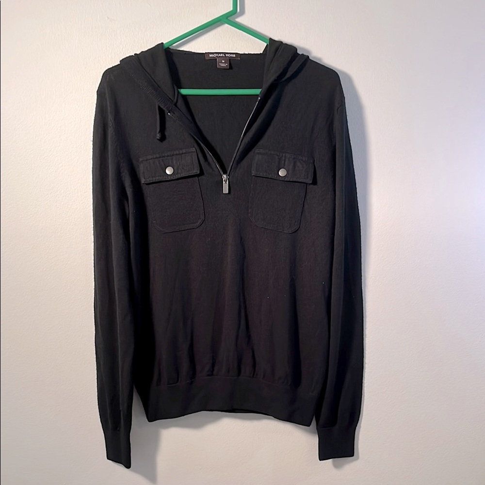 Michael Kors Black hoodie ‎ 1/4 Zip Sweater